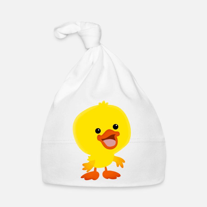 Drôle de canard - Bonnet bio Bébé - blanc