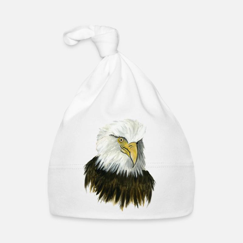 head golden eagle eagle head königlicher adlerkopf Organic Baby Cap
