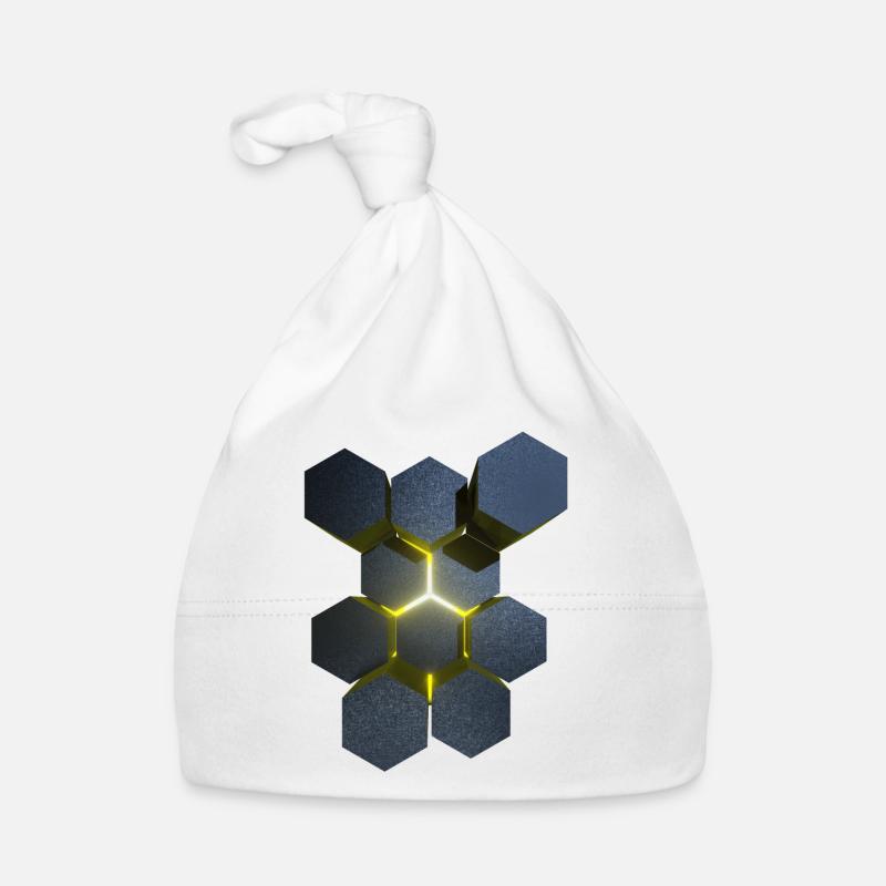 Hexagon 3D Effect Sacred Geometry Organic Baby Cap