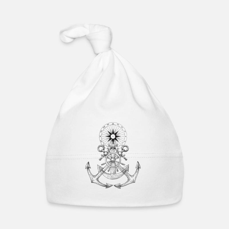 Anchor with compass Organic Baby Cap