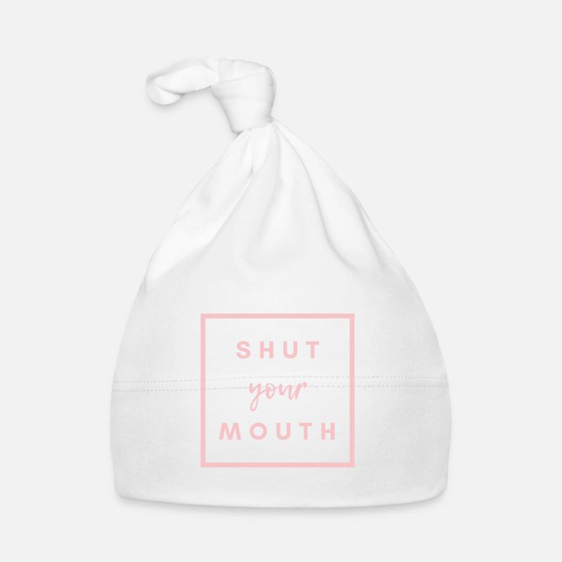 SHUT YOUR MOUTH - Bonnet bio Bébé - blanc