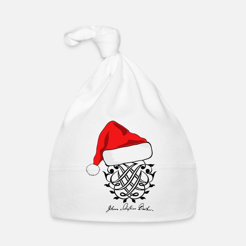 Bach Siegel / Monogramm / Wappen mit Nikolausmütze Baby Bio-Mütze
