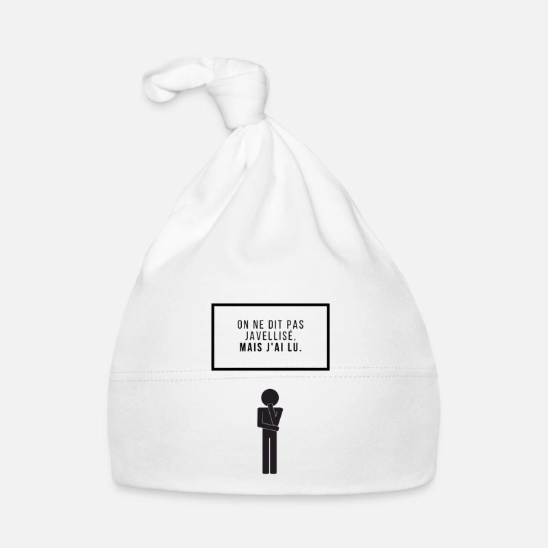 ON NE DIT PAS JAVELLISÉ, MAIS J'AI LU. - Bonnet bio Bébé - blanc