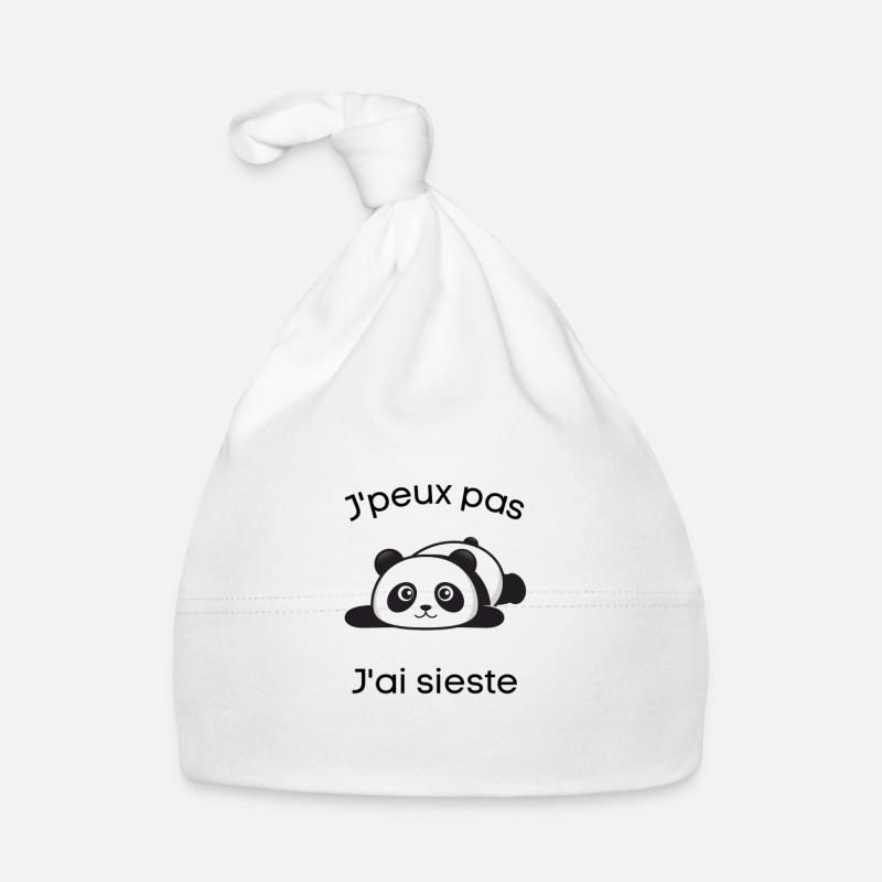 Je peux pas sieste panda Bonnet bio Bébé