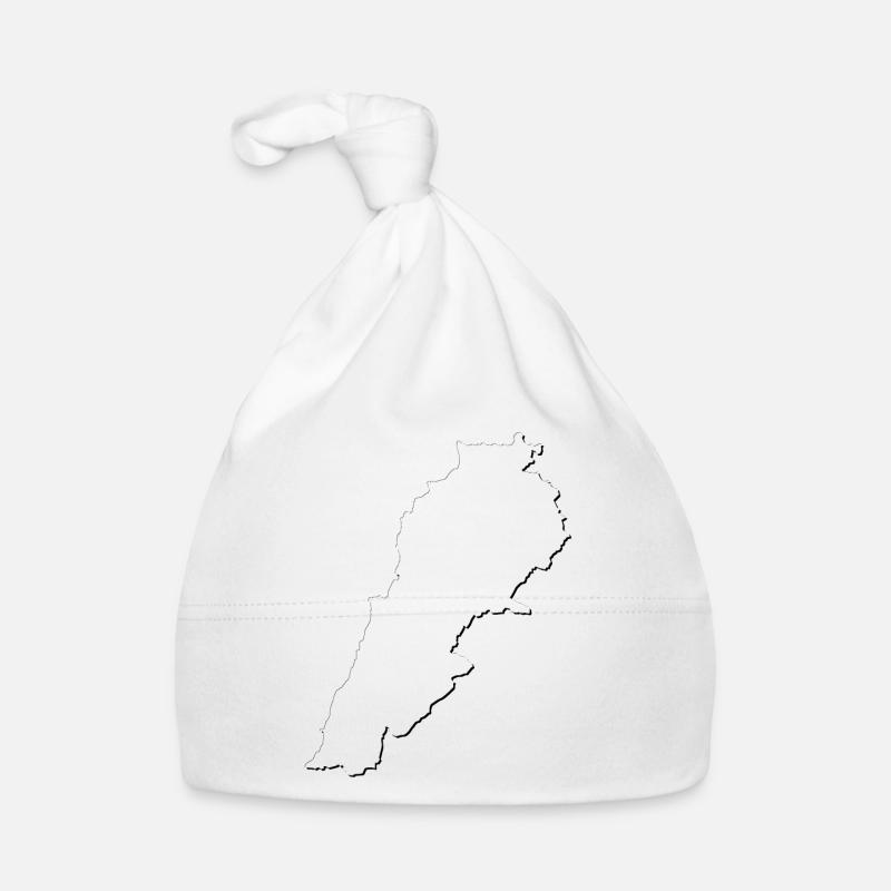 Lebanon map as an outline Organic Baby Cap