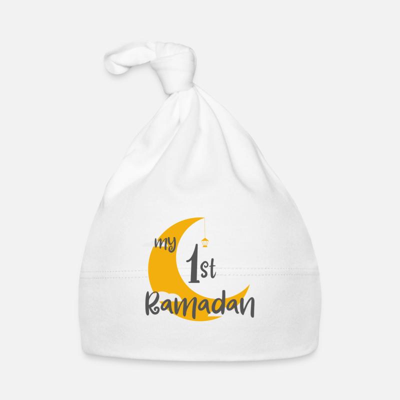 Mon premier Ramadan/ 1. Serment /Musulman /Islam /Allah - Bonnet bio Bébé - blanc