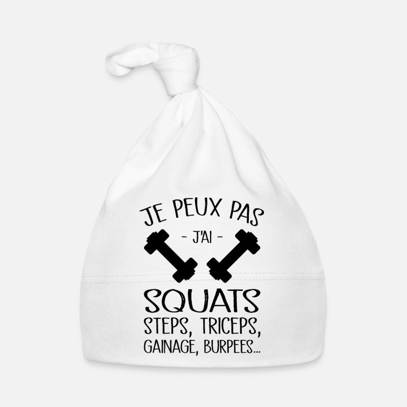 Je Peux Pas J'ai Squats - Bonnet bio Bébé - blanc