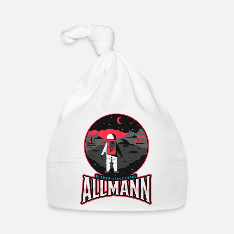 Allmann - german space force - Bonnet bio Bébé - blanc