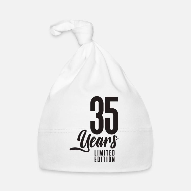 35e anniversaire - Bonnet bio Bébé - blanc