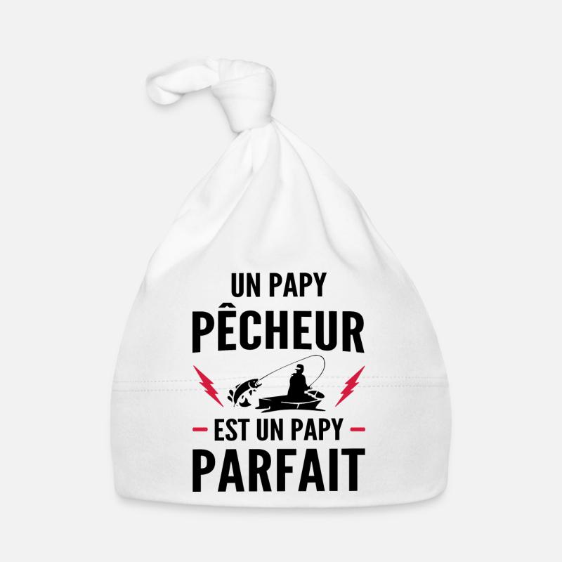 un papy pêcheur est un papy parfait Bonnet bio Bébé