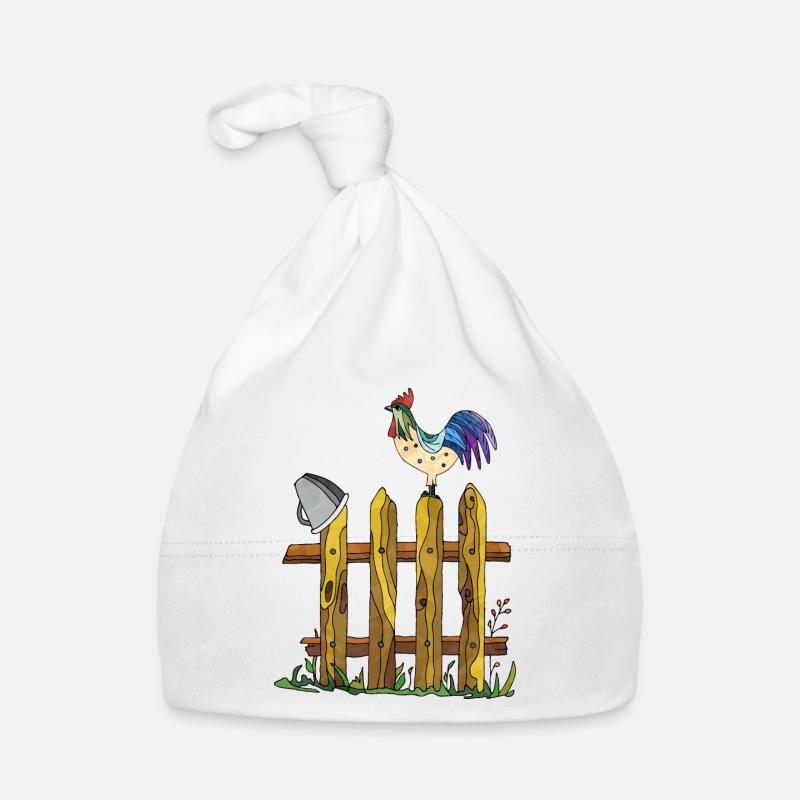 Rooster Organic Baby Cap