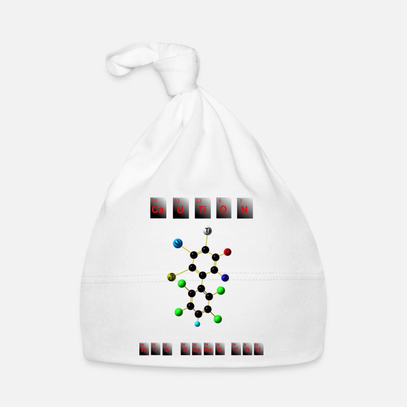Caution - Baby Bio-Mütze - Weiß
