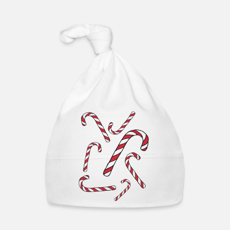 Candy Cane Organic Baby Cap