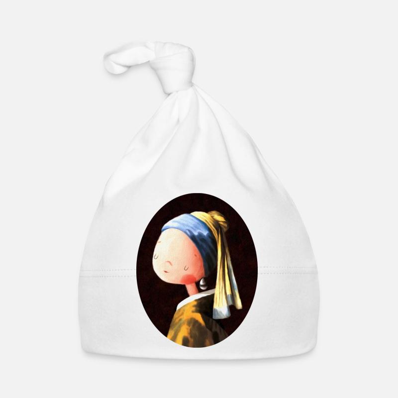 Peinture Laitière - Bonnet bio Bébé - blanc