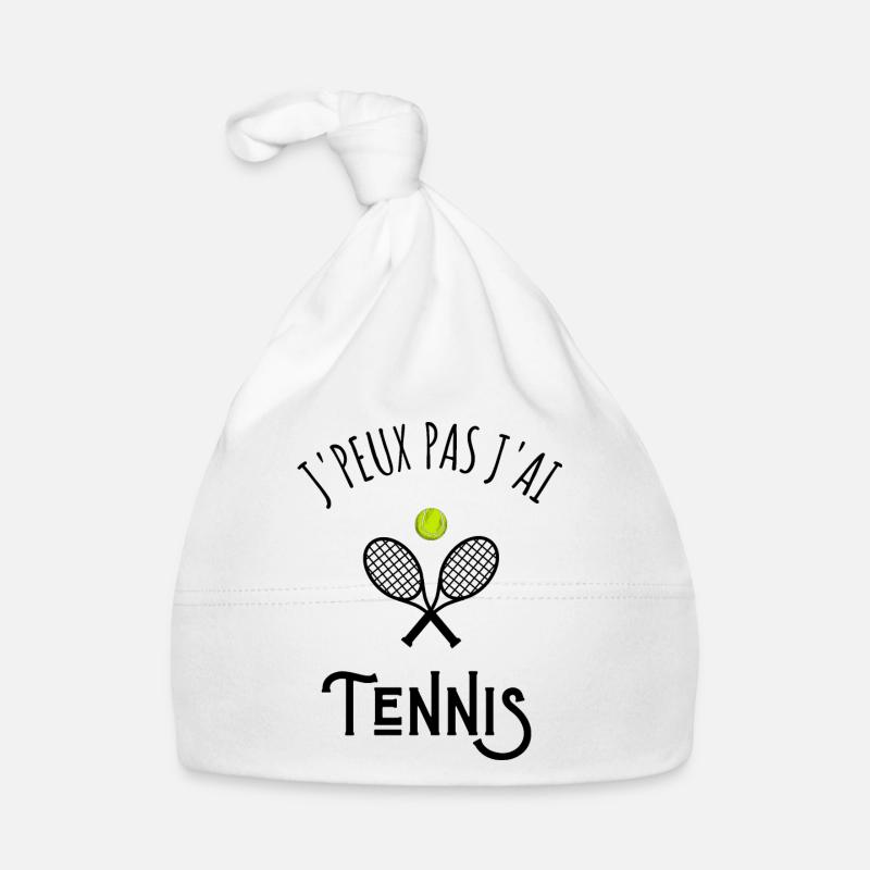 je peux pas j'ai tennis - Bonnet bio Bébé - blanc