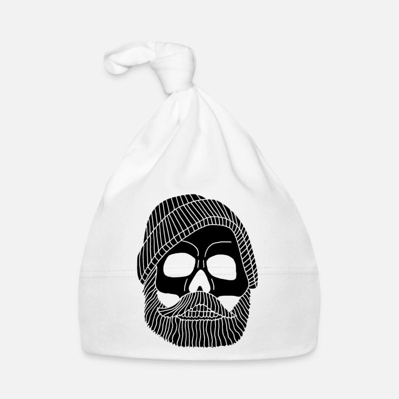 Schädel eines schwarzen Fischers Baby Bio-Mütze