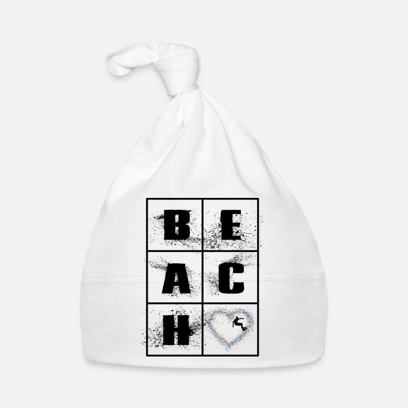 Design d’été pour ceux qui aiment l’été - Bonnet bio Bébé - blanc