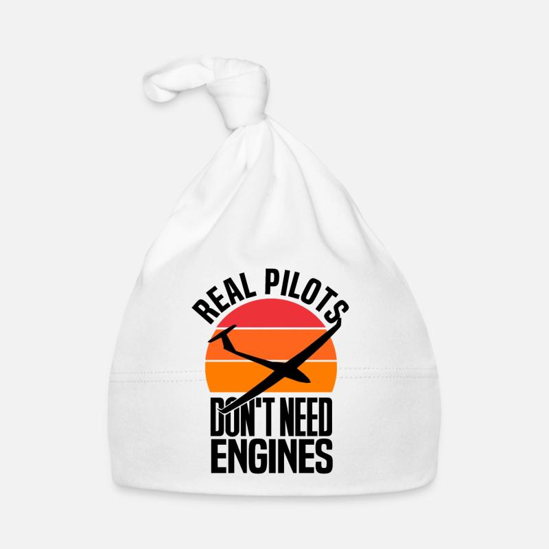 Real Pilots Don't need Engines Organic Baby Cap