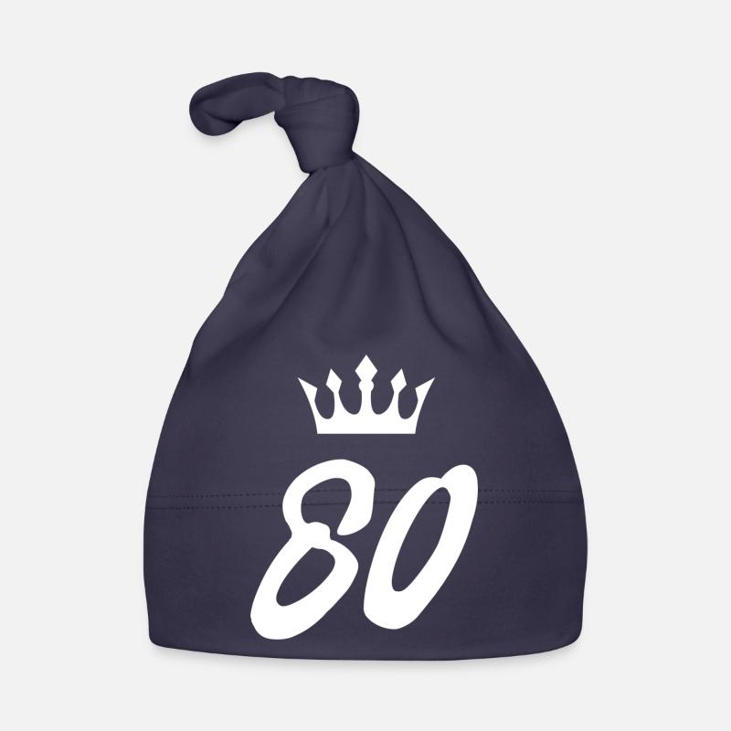 80 Number crown Organic Baby Cap