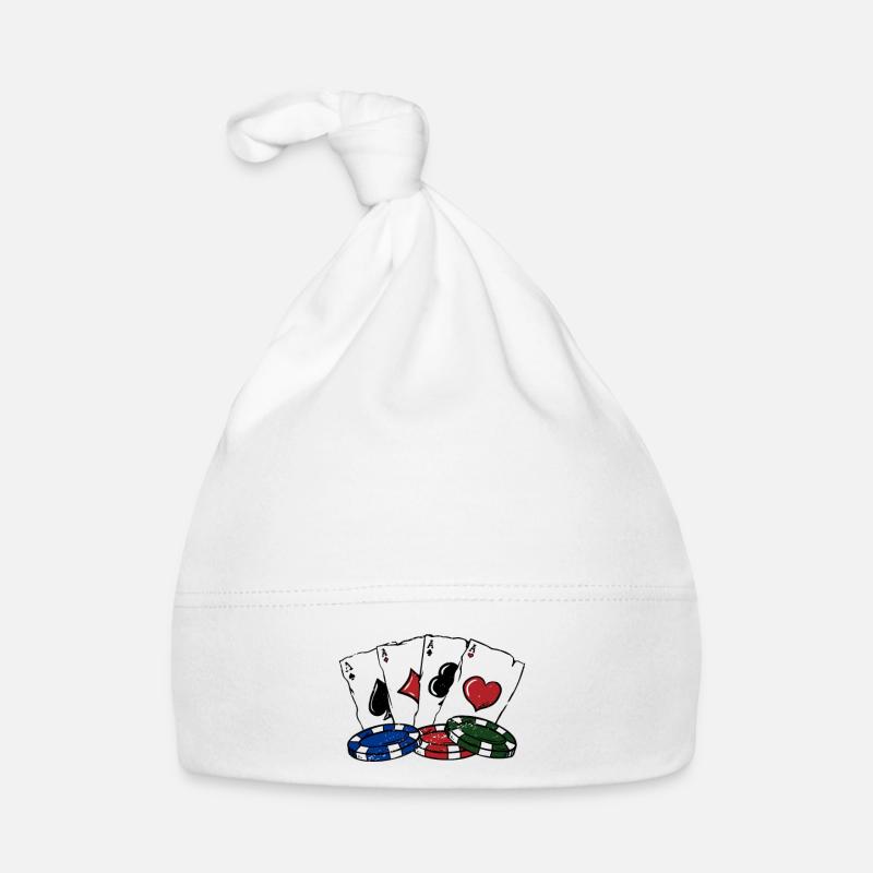 Nacho Average Poker Player Funny Gambler Humor Baby Bio-Mütze