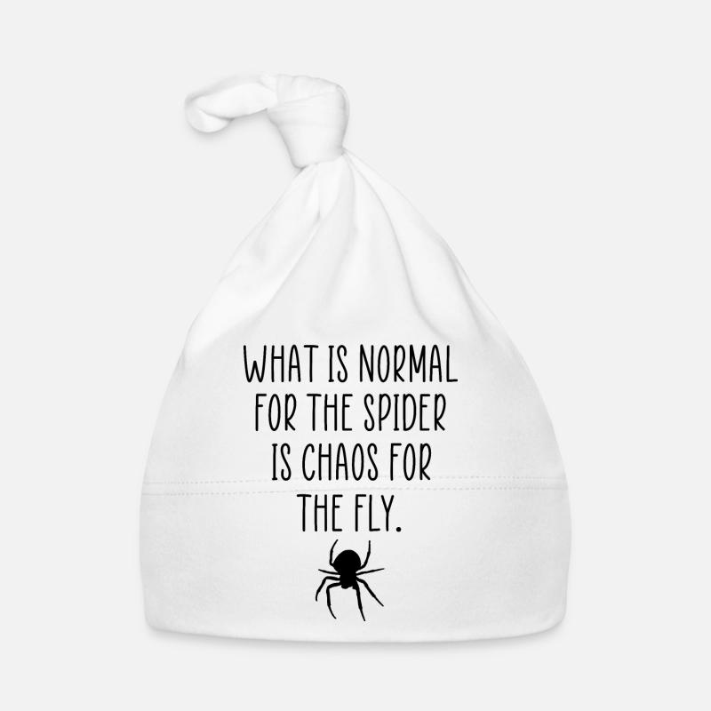 Citation du chaos de l’araignée - Bonnet bio Bébé - blanc