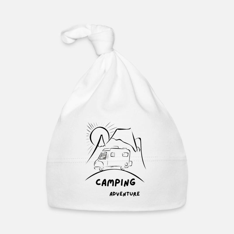 Camping Aventure - Motorhome Design - Bonnet bio Bébé - blanc