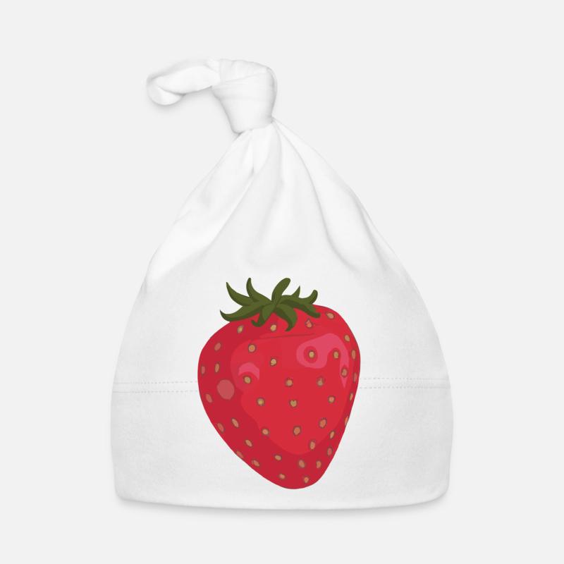 Erdbeere Illustration Geschenkidee Baby Bio-Mütze