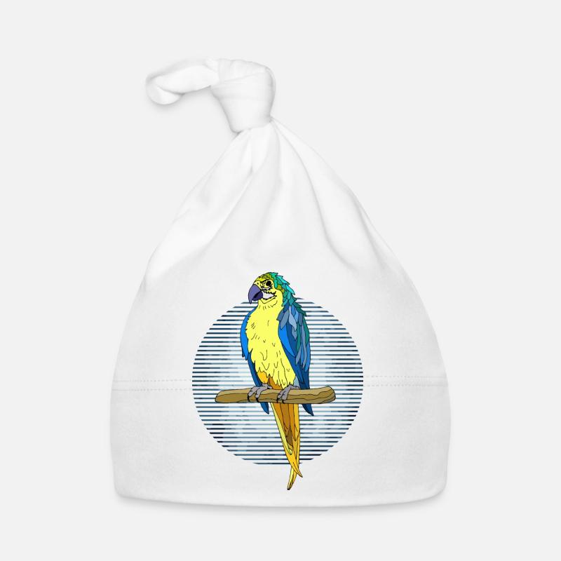 Oiseau - Bonnet bio Bébé - blanc
