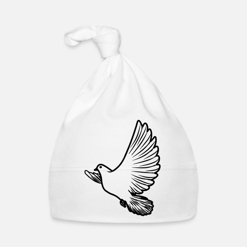 Colombe de la paix transparente Bonnet bio Bébé