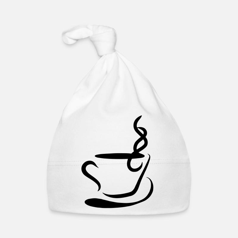 Idée cadeau d’illustration du café pour les buveurs de café Bonnet bio Bébé