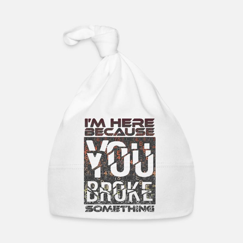 tech it computer quotes fraze meme cool quote cyber Organic Baby Cap