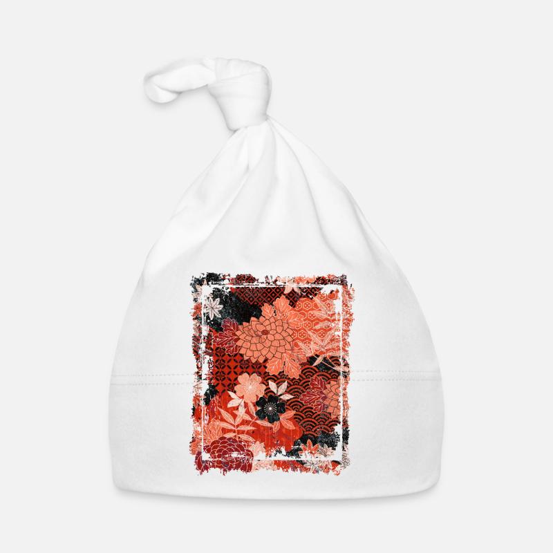 Japanisches Blumenmuster Chrysanthemenkirsche Baby Bio-Mütze
