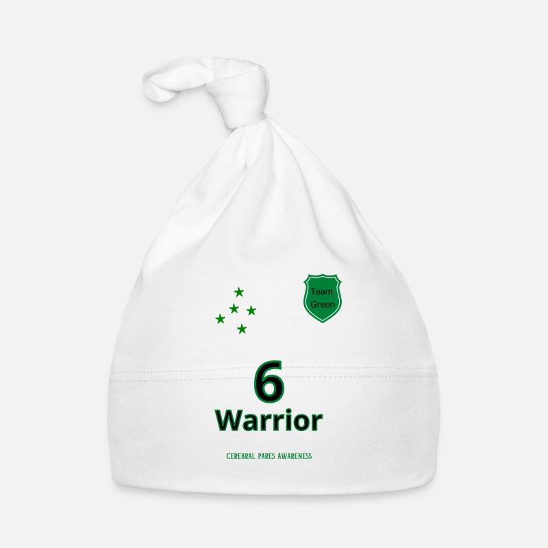 Équipe verte - Bonnet bio Bébé - blanc