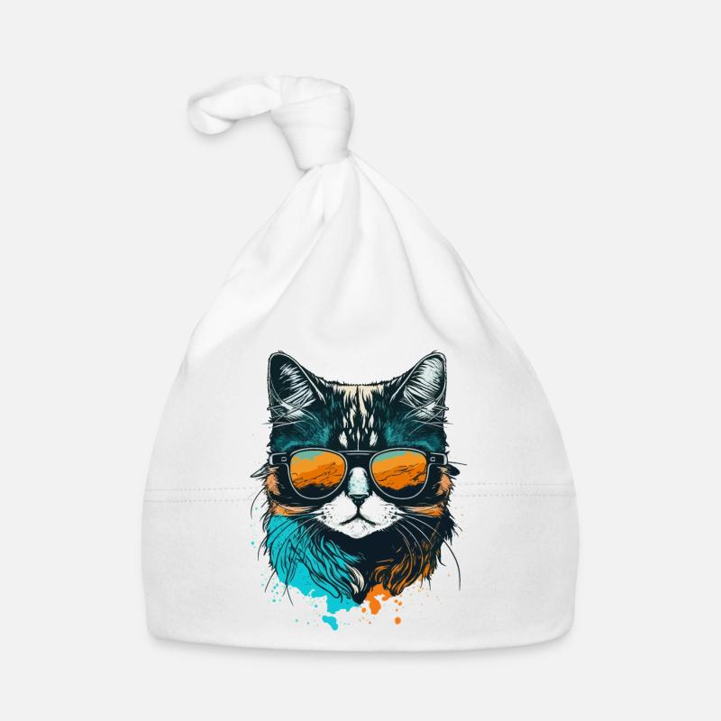 Coole Katze Baby Bio-Mütze