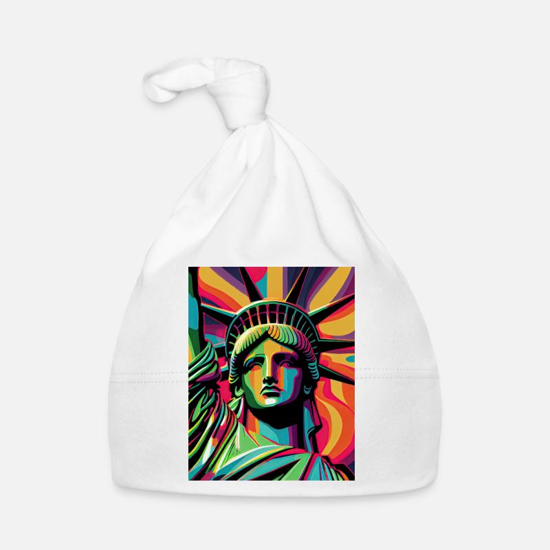 Statue colorée de la Liberté Bonnet bio Bébé
