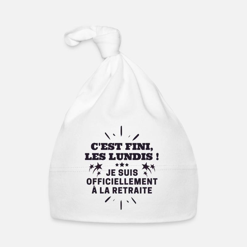 Libérée délivrée retraitée, cadeau retraite Bonnet bio Bébé