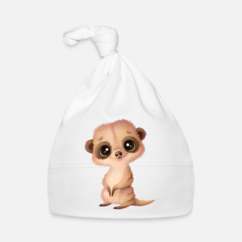 Suricate mignon avec des yeux Bonnet bio Bébé