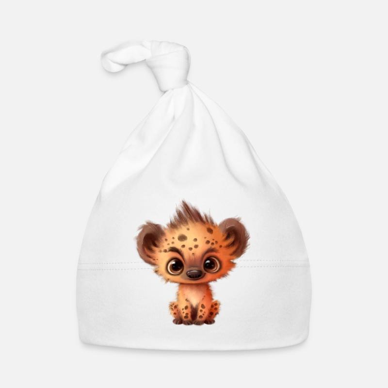 Mignonne bébé hyène avec des yeux Bonnet bio Bébé