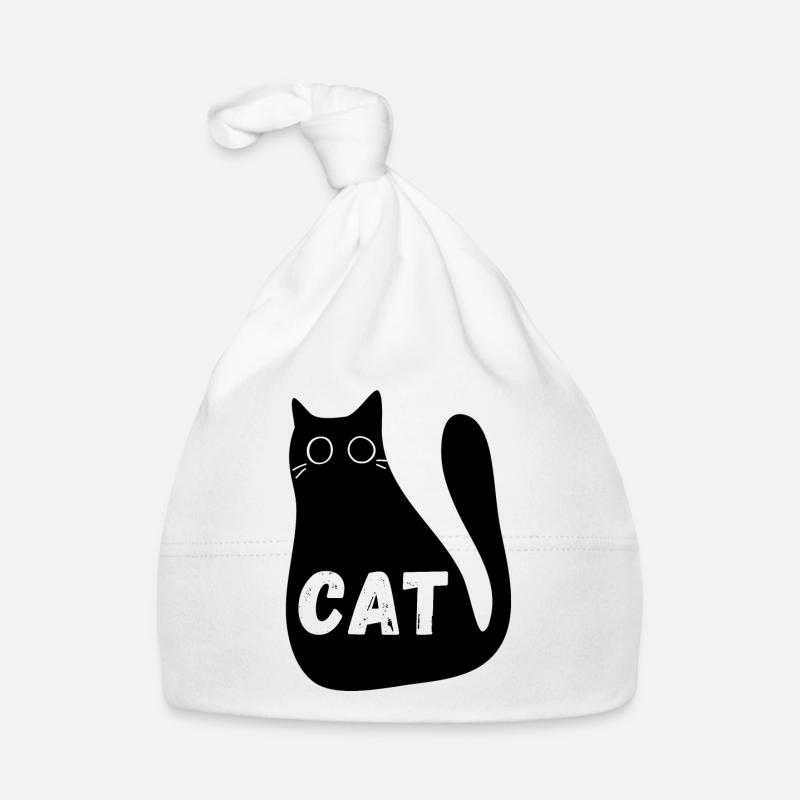 Cat-Black Cat Kitty Organic Baby Cap