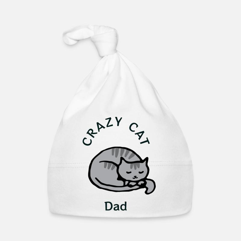 Crazy Cat Dad Baby Bio-Mütze