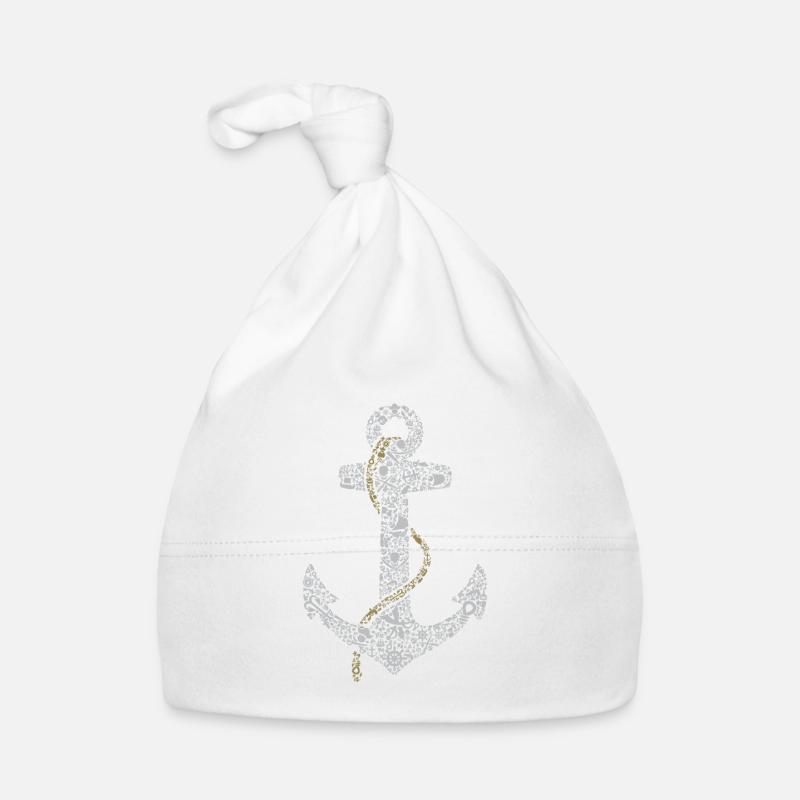 ancre - Bonnet bio Bébé - blanc