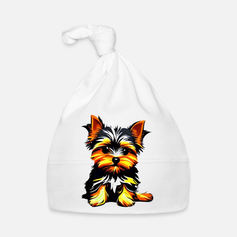 Propriétaire de chien chiot chiot Yorkshire terrier Bonnet bio Bébé