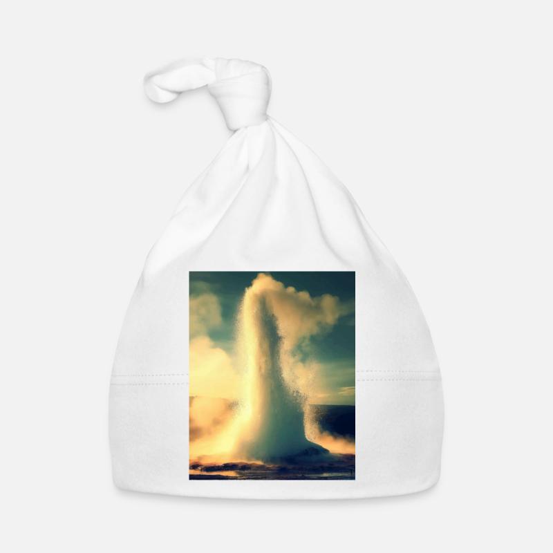 A GEYSER ERUPTING Organic Baby Cap