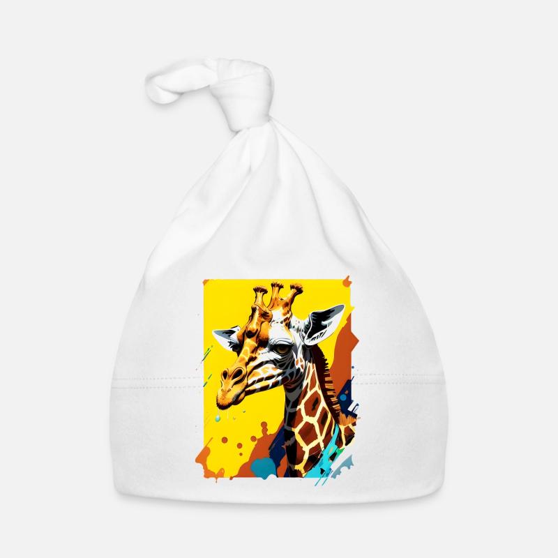 Giraffe Color Explosion Neon Organic Baby Cap