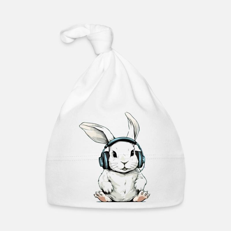 Crap the audiophile rabbit Organic Baby Cap