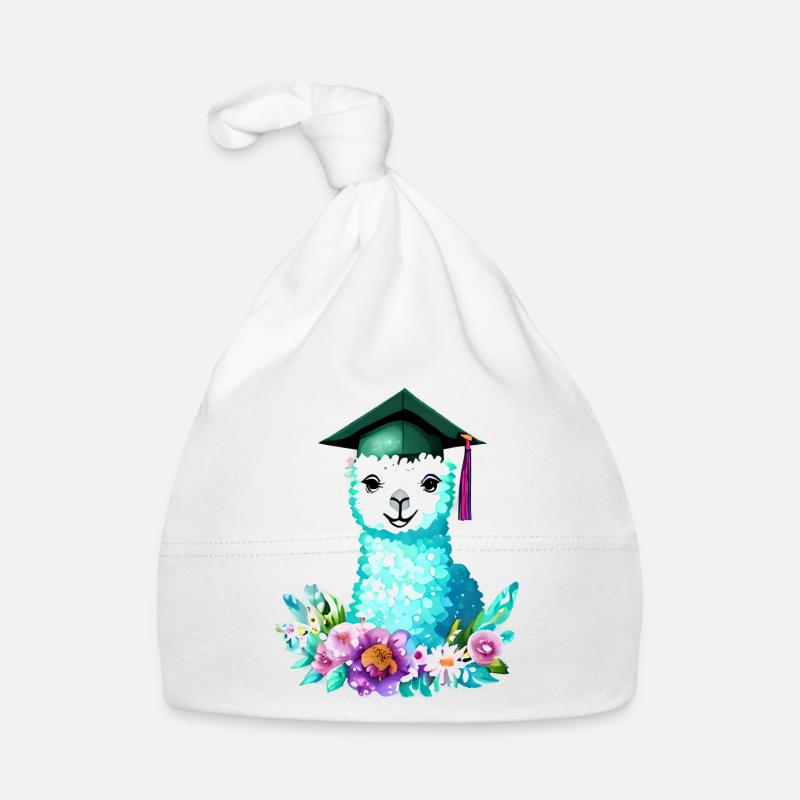 Bachelor Schulabschluss Alpaka Studium Absolvent Baby Bio-Mütze