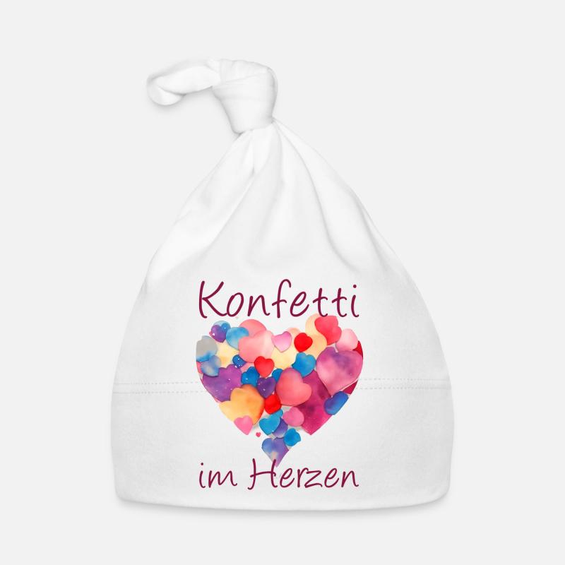 Konfetti im Herzen Baby Bio-Mütze