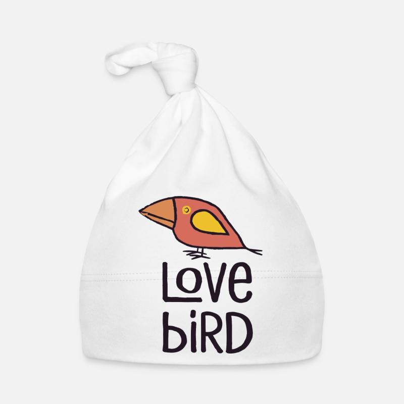 love bird rot Baby Bio-Mütze