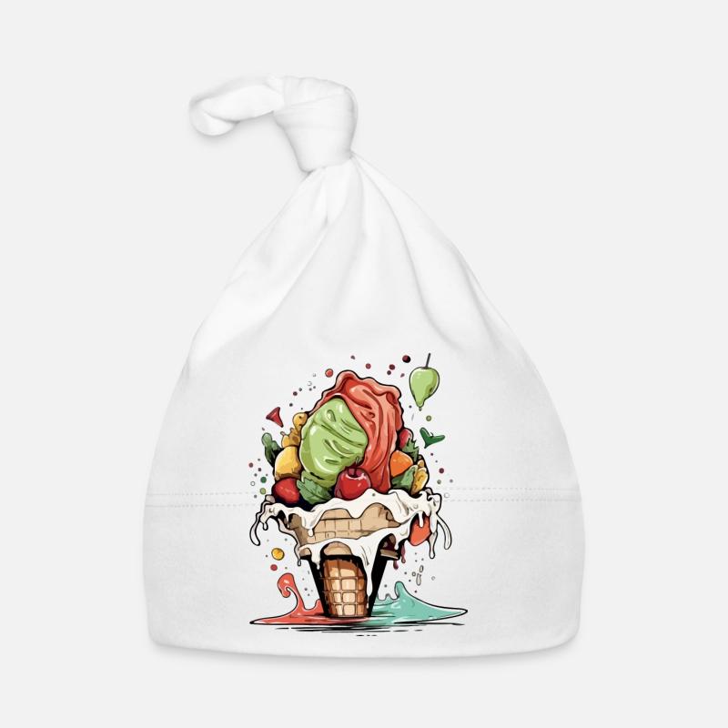Fruit ice cream cone Organic Baby Cap