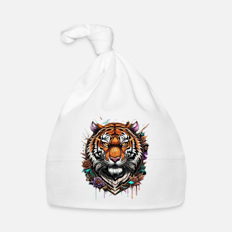 Graffiti Tiger Organic Baby Cap